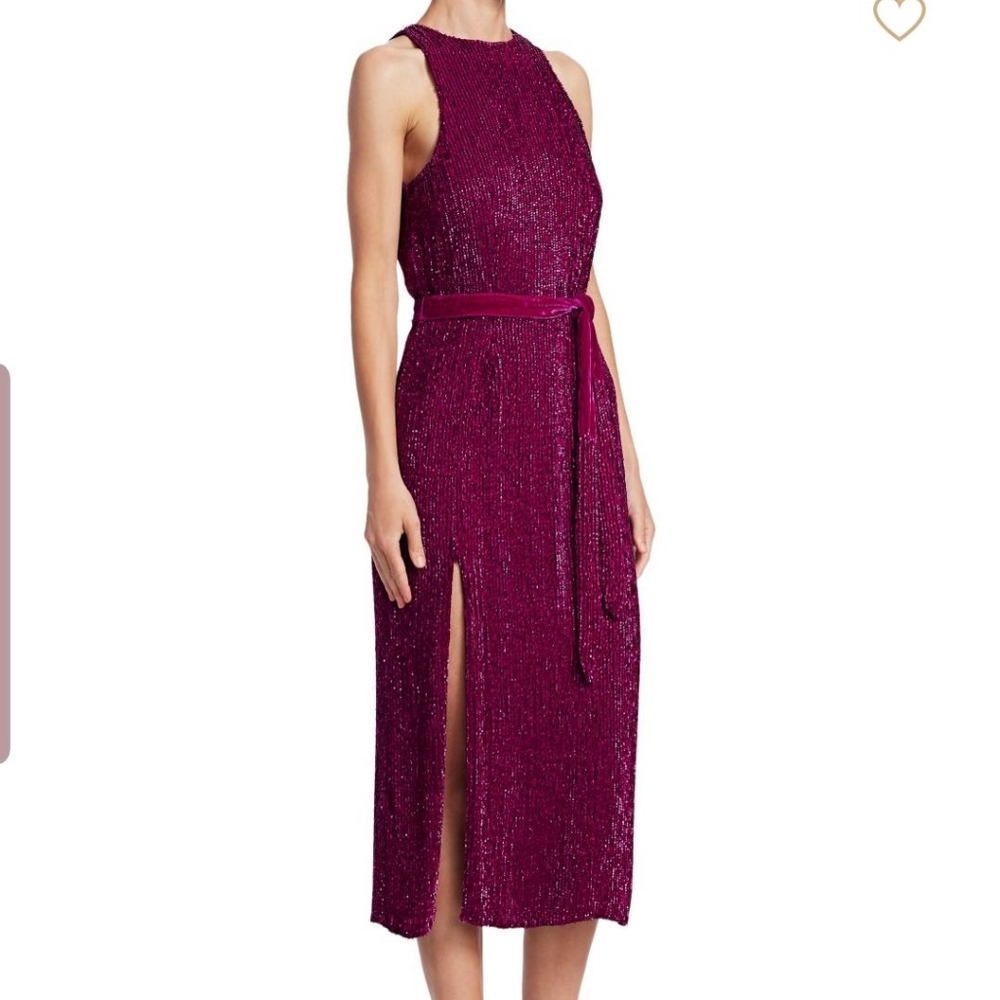 RETROFETE Tilly Sequined High-Neck Cocktail Dres